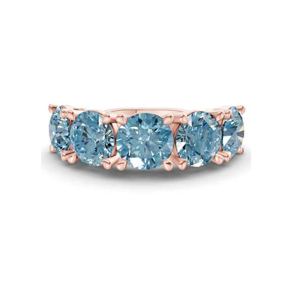 9ct Rose Gold Noella Round Lab Diamond Anniversary Band (1/2 Ct. Tw.) front image