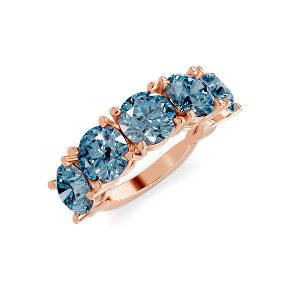 9ct Rose Gold Noella Round Lab Diamond Anniversary Band (1/2 Ct. Tw.) right
