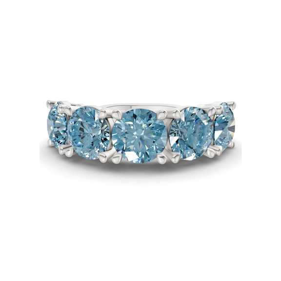 10kt White Gold Noella Round Lab Diamond Anniversary Band (1/2 Ct. Tw.) front image
