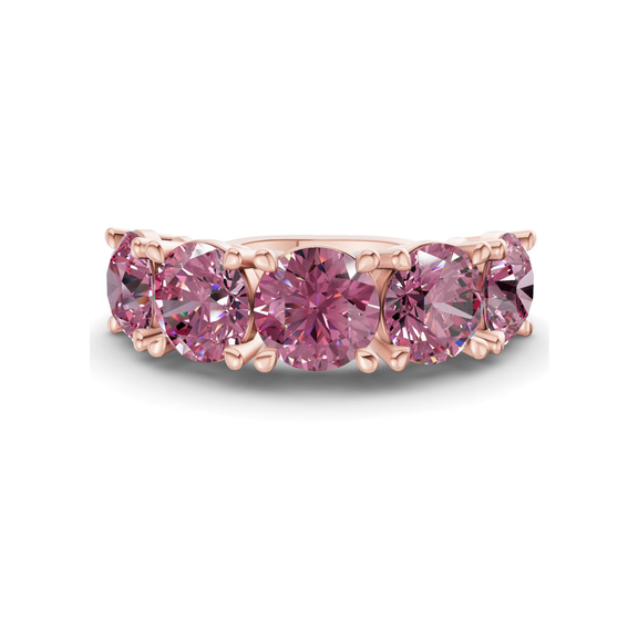 9ct Rose Gold Noella Round Lab Diamond Anniversary Band (1/2 Ct. Tw.) front image