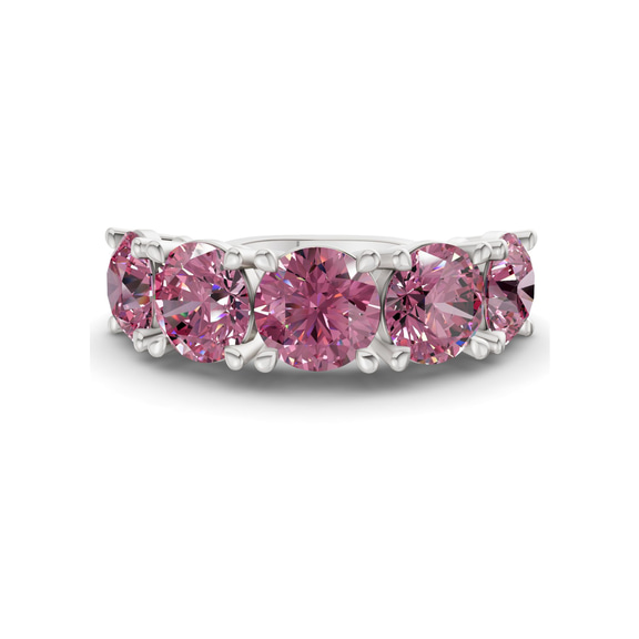 Platinum Noella Round Lab Diamond Anniversary Band (1/2 Ct. Tw.) front image