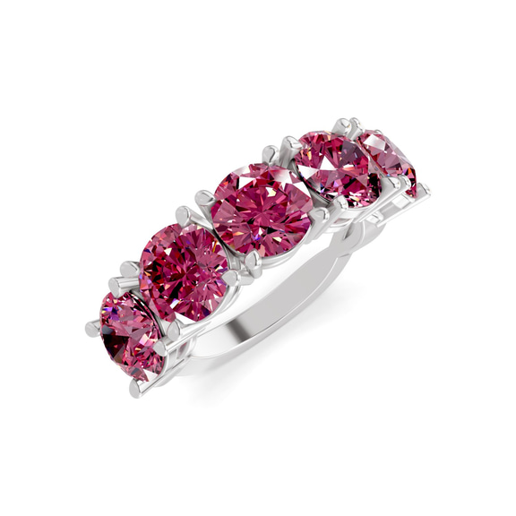 Platinum Noella Round Lab Diamond Anniversary Band (1/2 Ct. Tw.) right