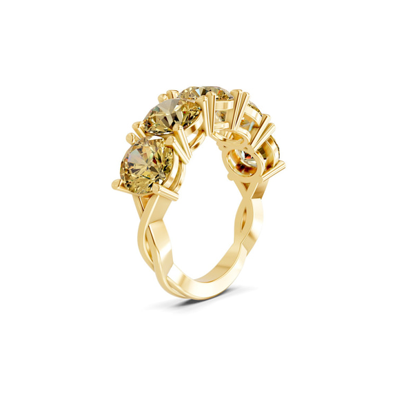 10kt Yellow Gold Noella Round Lab Diamond Anniversary Band (1/2 Ct. Tw.) left