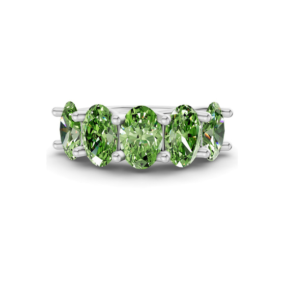 Platinum Fairleigh Oval Lab Diamond Anniversary Band (6 Ct. Tw.) front image