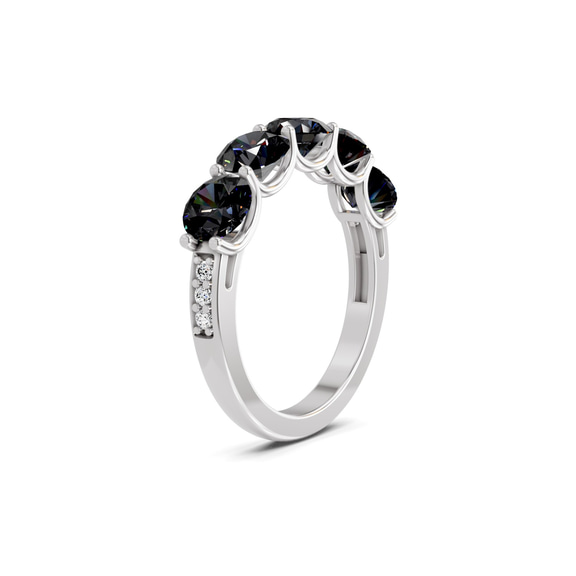 Platinum Camille Round Lab Diamond Anniversary Band (3 Ct. Tw.) left