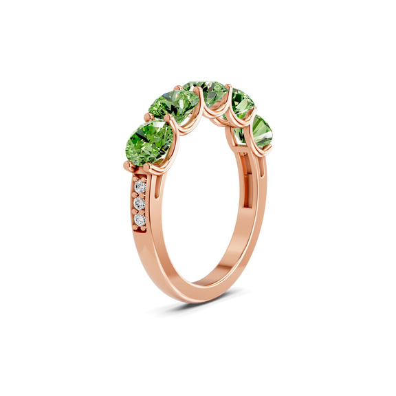 9ct Rose Gold Camille Round Lab Diamond Anniversary Band (2 Ct. Tw.) left