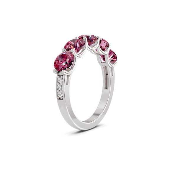 Platinum Camille Round Lab Diamond Anniversary Band (1/2 Ct. Tw.) left