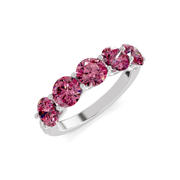Platinum Camille Round Lab Diamond Anniversary Band (1/2 Ct. Tw.) right