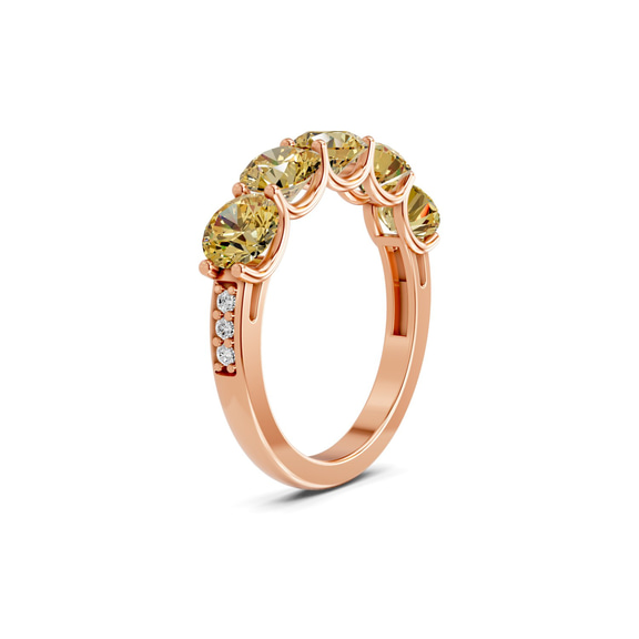 9ct Rose Gold Camille Round Lab Diamond Anniversary Band (2 Ct. Tw.) left