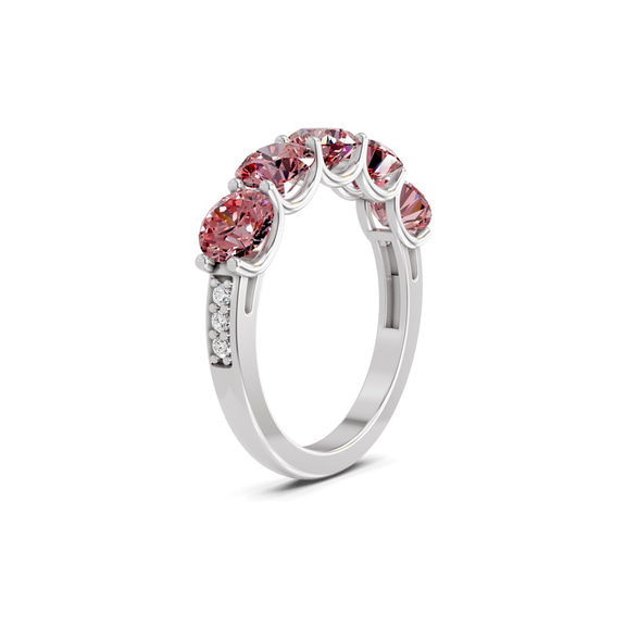 Platinum Camille Round Lab Diamond Anniversary Band (1 Ct. Tw.) left