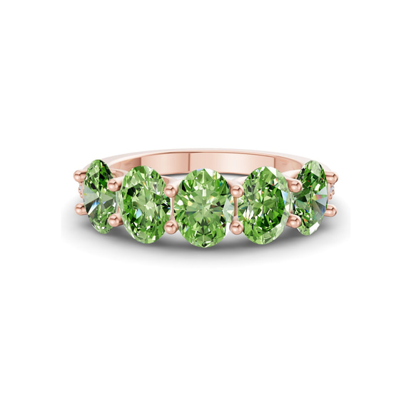 14kt Rose Gold Eliana Oval Lab Diamond Anniversary Band (4 Ct. Tw.) front image