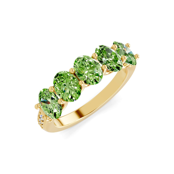 10kt Yellow Gold Eliana Oval Lab Diamond Anniversary Band (1/2 Ct. Tw.) right