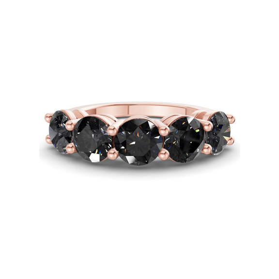 14kt Rose Gold Elowyn Round Lab Diamond Anniversary Band (2 Ct. Tw.) front image