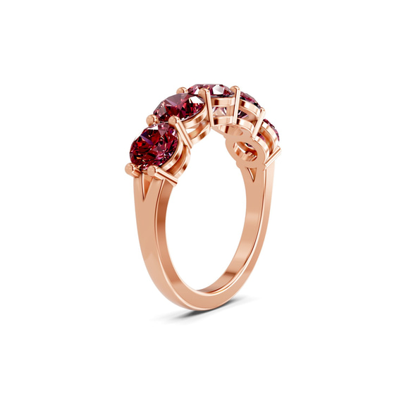9ct Rose Gold Elowyn Round Lab Diamond Anniversary Band (1/2 Ct. Tw.) left