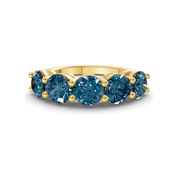 9ct Yellow Gold Elowyn Round Lab Diamond Anniversary Band (1 Ct. Tw.) front image