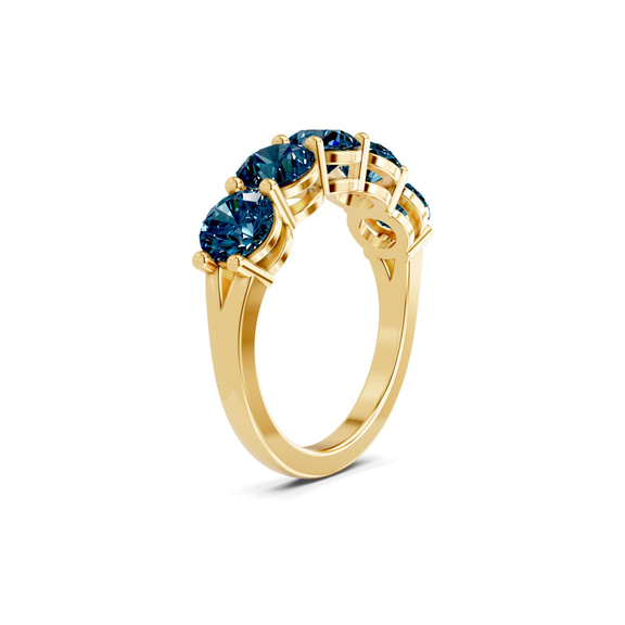 9ct Yellow Gold Elowyn Round Lab Diamond Anniversary Band (1 Ct. Tw.) left