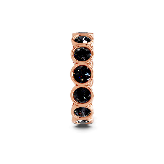 14kt Rose Gold Dream Round Bezel Lab Diamond Eternity Ring (5 Ct. Tw.) left