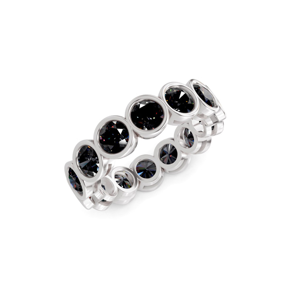 Platinum Dream Round Bezel Lab Diamond Eternity Ring (1 Ct. Tw.) right