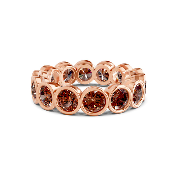 10kt Rose Gold Dream Round Bezel Lab Diamond Eternity Ring (4 Ct. Tw.) front image