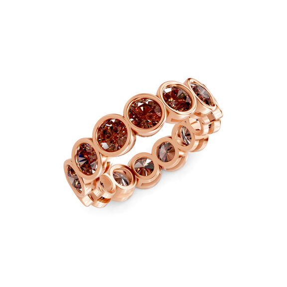 10kt Rose Gold Dream Round Bezel Lab Diamond Eternity Ring (4 Ct. Tw.) right