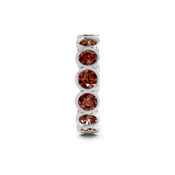 10kt White Gold Dream Round Bezel Lab Diamond Eternity Ring (3 Ct. Tw.) left