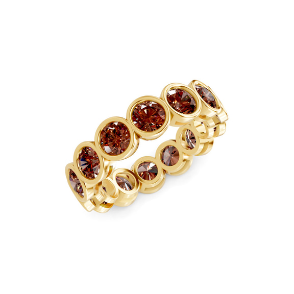 10kt Yellow Gold Dream Round Bezel Lab Diamond Eternity Ring (3 Ct. Tw.) right