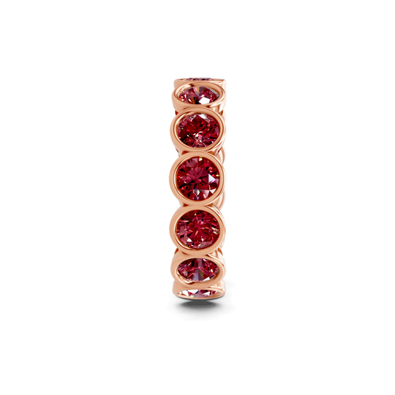 9ct Rose Gold Dream Round Bezel Lab Diamond Eternity Ring (6 Ct. Tw.) left