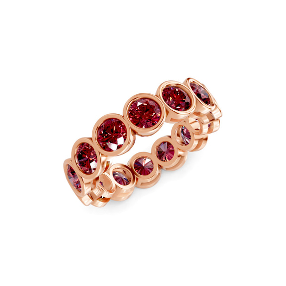 9ct Rose Gold Dream Round Bezel Lab Diamond Eternity Ring (6 Ct. Tw.) right