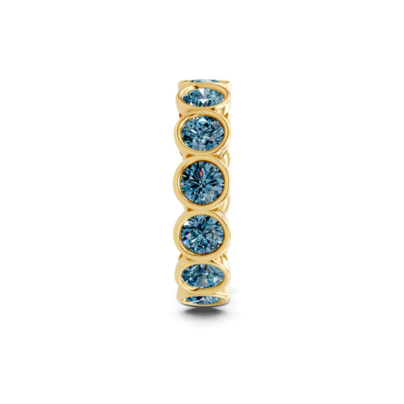 9ct Yellow Gold Dream Round Bezel Lab Diamond Eternity Ring (5 Ct. Tw.) left