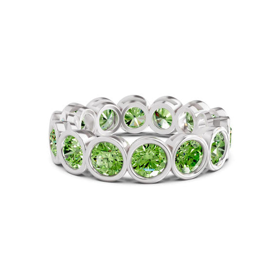 14ct White Gold Dream Round Bezel Lab Diamond Eternity Ring (1 Ct. Tw.) front image