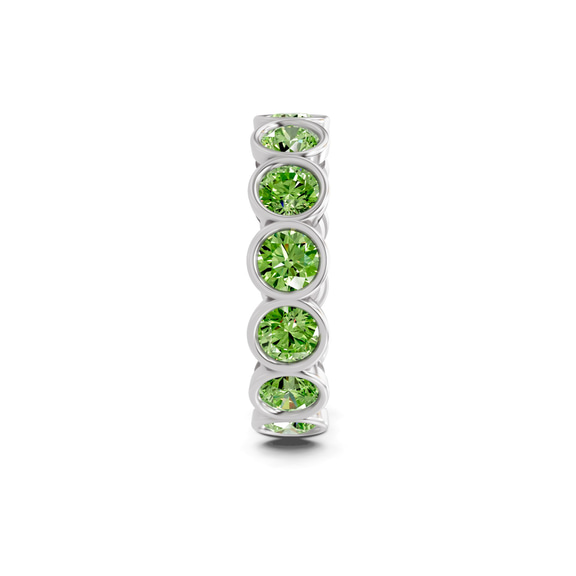 14ct White Gold Dream Round Bezel Lab Diamond Eternity Ring (1 Ct. Tw.) left