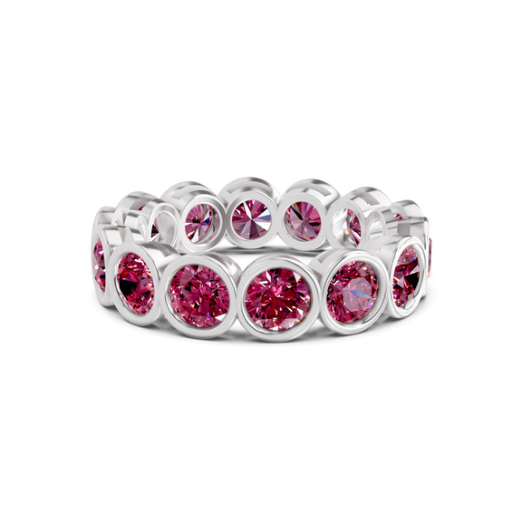 Platinum Dream Round Bezel Lab Diamond Eternity Ring (1 Ct. Tw.) front image