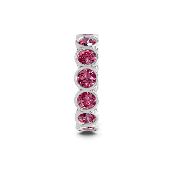 Platinum Dream Round Bezel Lab Diamond Eternity Ring (1 Ct. Tw.) left