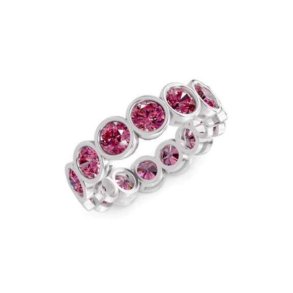 Platinum Dream Round Bezel Lab Diamond Eternity Ring (1 Ct. Tw.) right