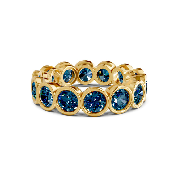 14kt Yellow Gold Dream Round Bezel Lab Diamond Eternity Ring (5 Ct. Tw.) front image