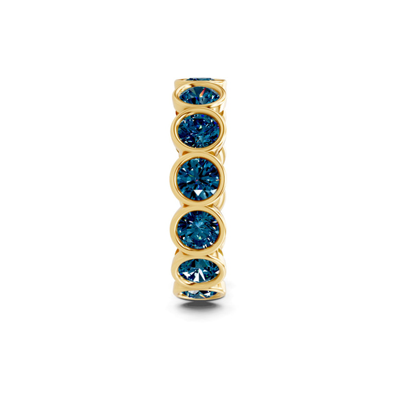 14kt Yellow Gold Dream Round Bezel Lab Diamond Eternity Ring (5 Ct. Tw.) left