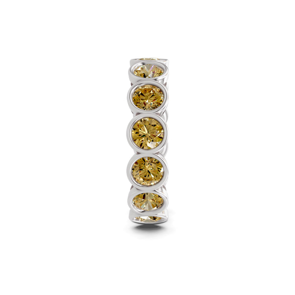 14kt White Gold Dream Round Bezel Lab Diamond Eternity Ring (6 Ct. Tw.) left