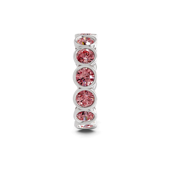 14kt White Gold Dream Round Bezel Lab Diamond Eternity Ring (1 Ct. Tw.) left