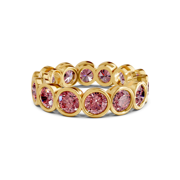 14kt Yellow Gold Dream Round Bezel Lab Diamond Eternity Ring (7 Ct. Tw.) front image