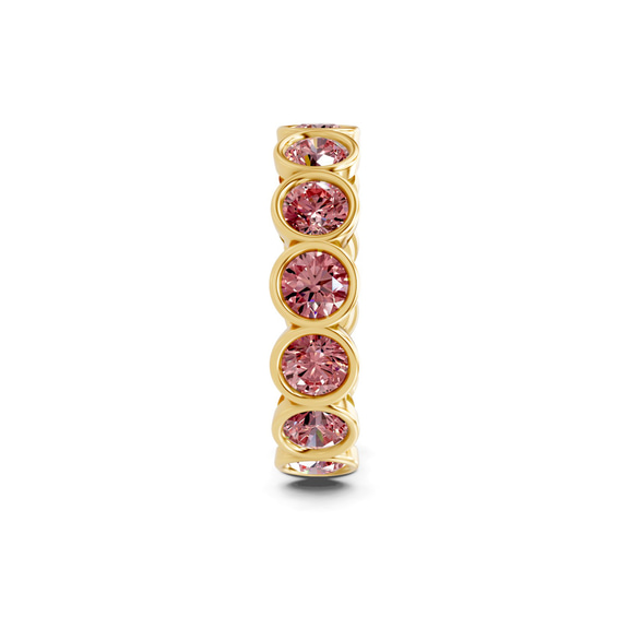 14kt Yellow Gold Dream Round Bezel Lab Diamond Eternity Ring (7 Ct. Tw.) left