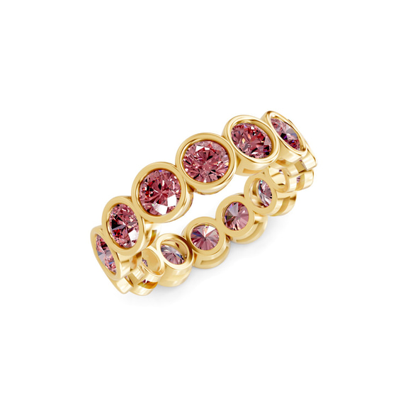 14kt Yellow Gold Dream Round Bezel Lab Diamond Eternity Ring (7 Ct. Tw.) right