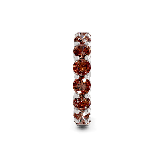 14ct White Gold Elysia Round Lab Diamond Eternity Ring (3 Ct. Tw.) standing product image one