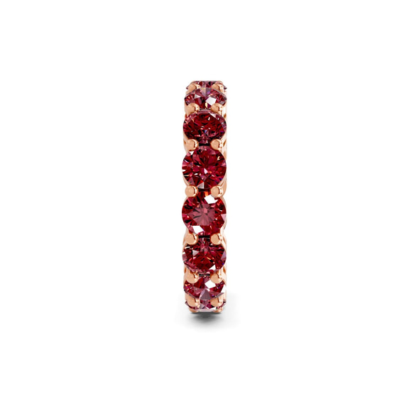 9ct Rose Gold Elysia Round Lab Diamond Eternity Ring (4 Ct. Tw.) standing product image one