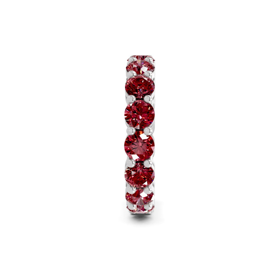 Platinum Elysia Round Lab Diamond Eternity Ring (5 Ct. Tw.) standing product image one