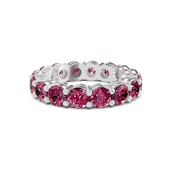 10kt White Gold Elysia Round Lab Diamond Eternity Ring (3 Ct. Tw.) front image