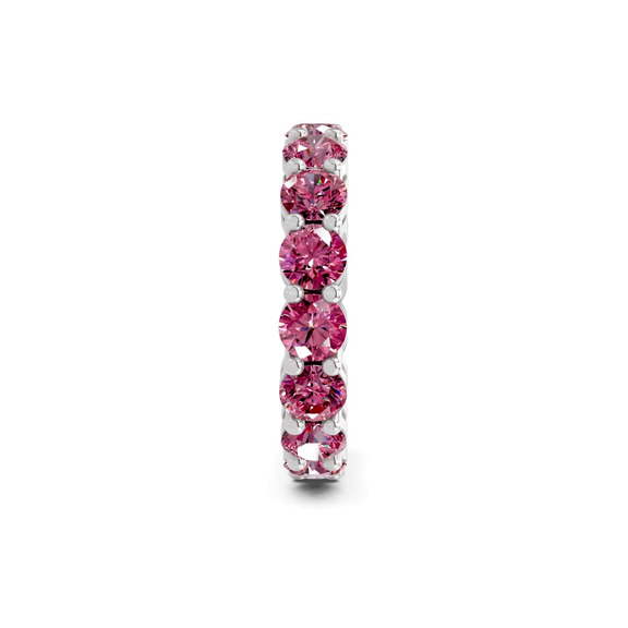 10kt White Gold Elysia Round Lab Diamond Eternity Ring (3 Ct. Tw.) standing product image one