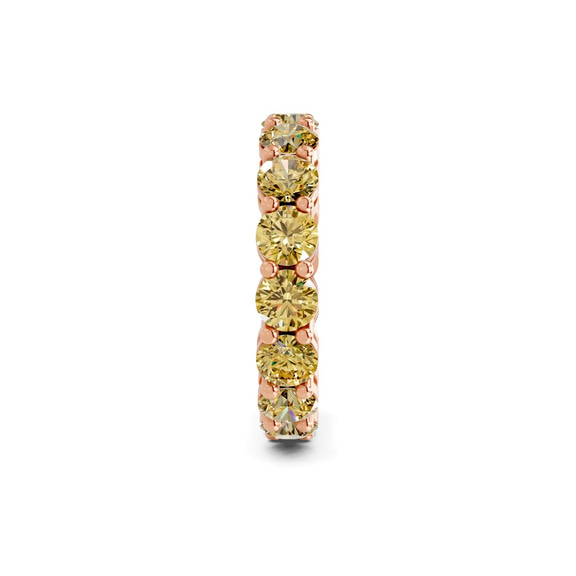 10kt Rose Gold Elysia Round Lab Diamond Eternity Ring (6 Ct. Tw.) standing product image one
