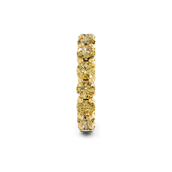 14kt Yellow Gold Elysia Round Lab Diamond Eternity Ring (2 Ct. Tw.) standing product image one