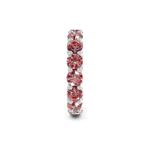 Platinum Elysia Round Lab Diamond Eternity Ring (1 Ct. Tw.) standing product image one