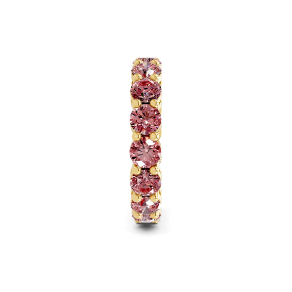 10kt Yellow Gold Elysia Round Lab Diamond Eternity Ring (6 Ct. Tw.) standing product image one